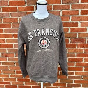 Vintage Teemax San Francisco Bay City Brown Crewneck Sweatshirt Unisex Small